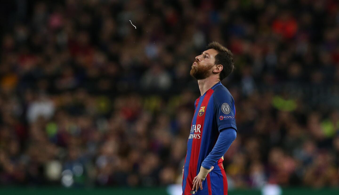 Football Soccer - FC Barcelona v Juventus - UEFA Champions League Quarter Final Second Leg - The Nou Camp, Barcelona, Spain - 19/4/17 Barcelona's Lionel Messi Reuters / Albert Gea Livepic ** Usable by SD ONLY **