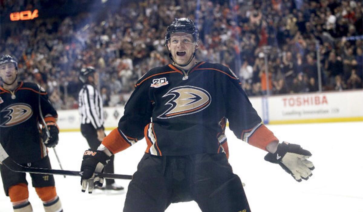 Corey Perry as a member of the Anaheim Ducks