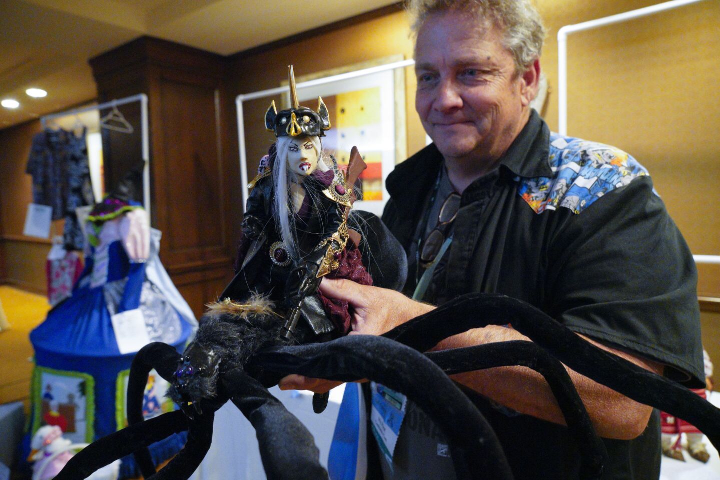 John Lucia shows off his winning creation at Costume-Con held in Mission Valley this past weekend.