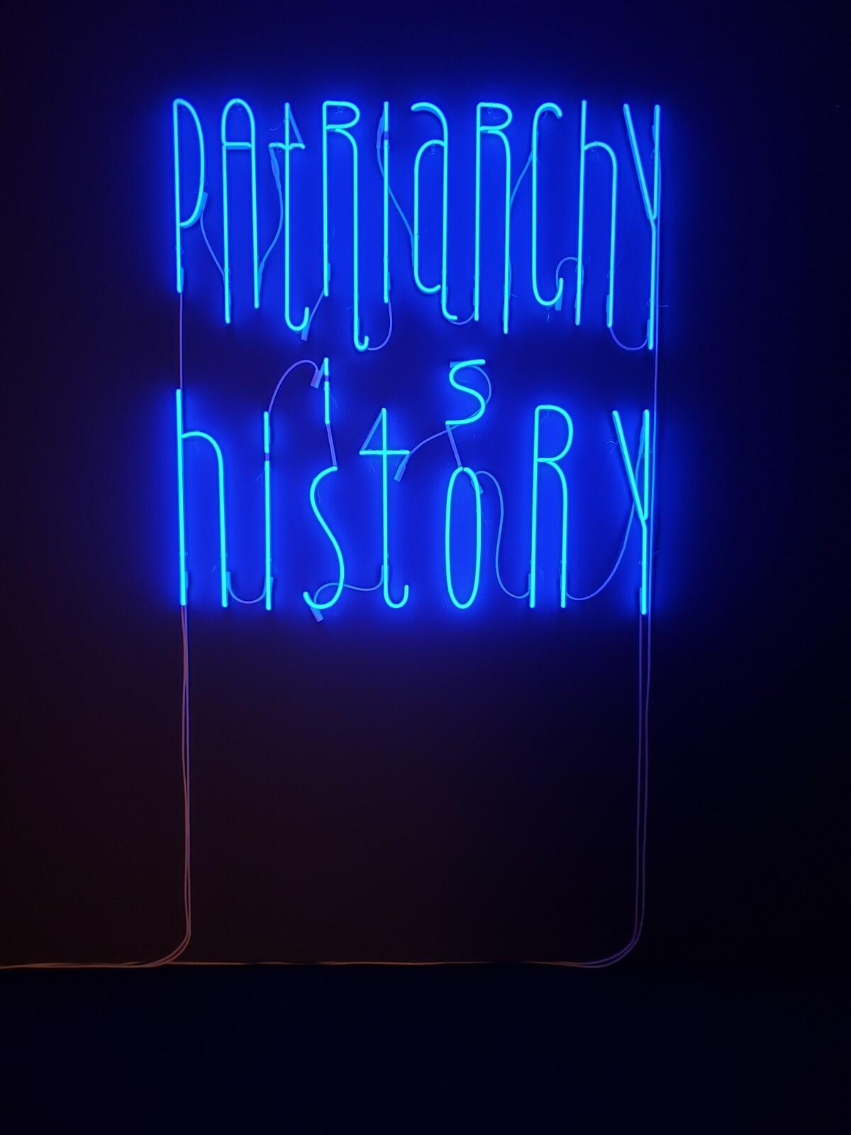 Yael Bartana, "Patriarchy Is History," neon