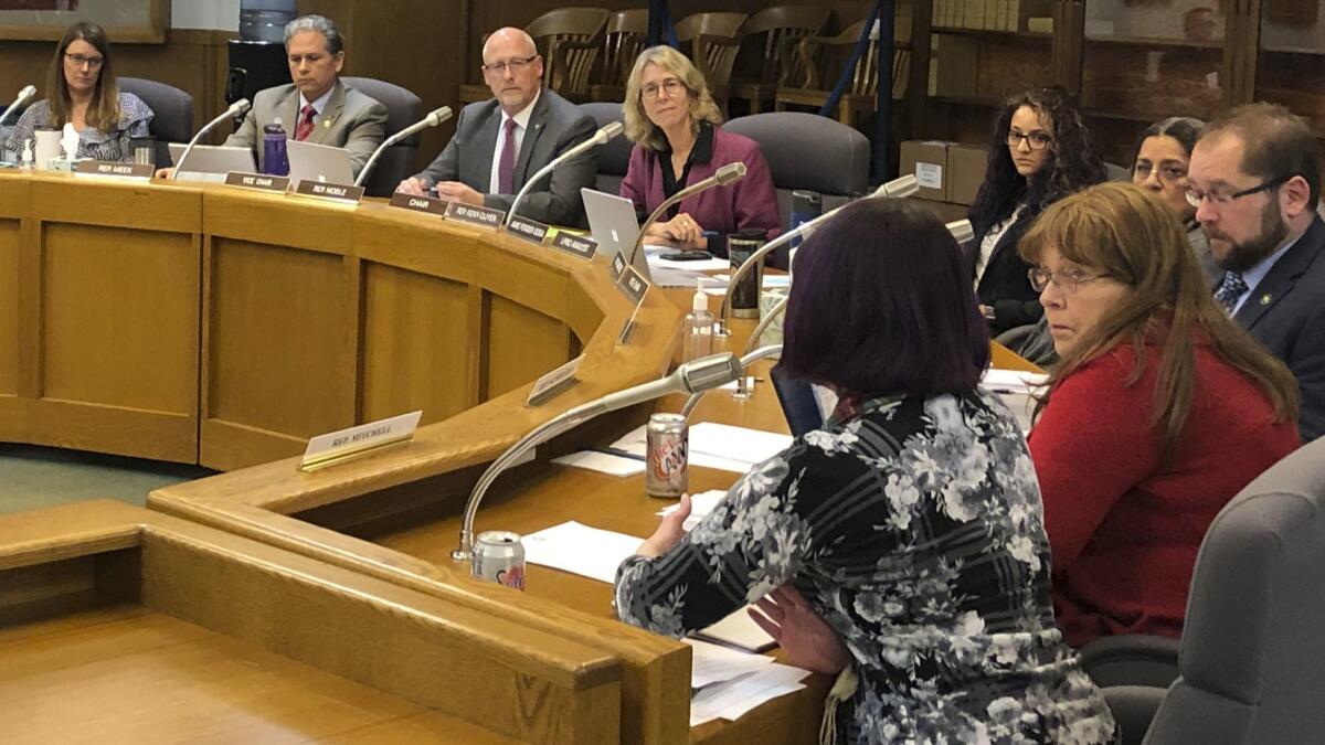 A committee of the Oregon House of Representatives debates a bill on mandatory rent controls in Salem, Ore. on Feb. 20.