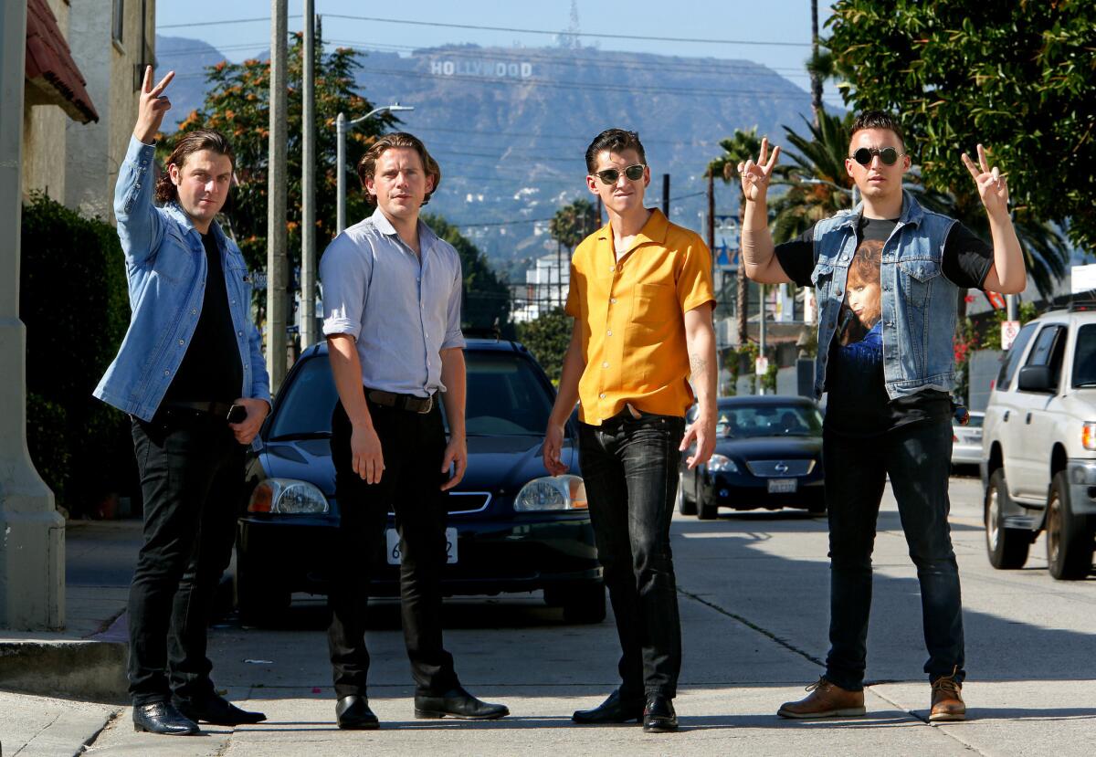 Arctic Monkeys played "Jimmy Kimmel Live!" on Wednesday night, just weeks after the British band -- which recently moved to L.A. -- completed a three-night stand at the Wiltern.