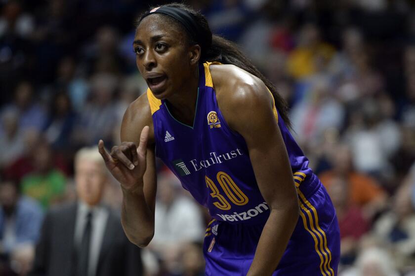 Sparks forward Nneka Ogwumike is ranked third in the WNBA in scoring (19.7) and rebounding (9) while leading the league with 66.5 percent shooting, the second-best percentage in WNBA history.
