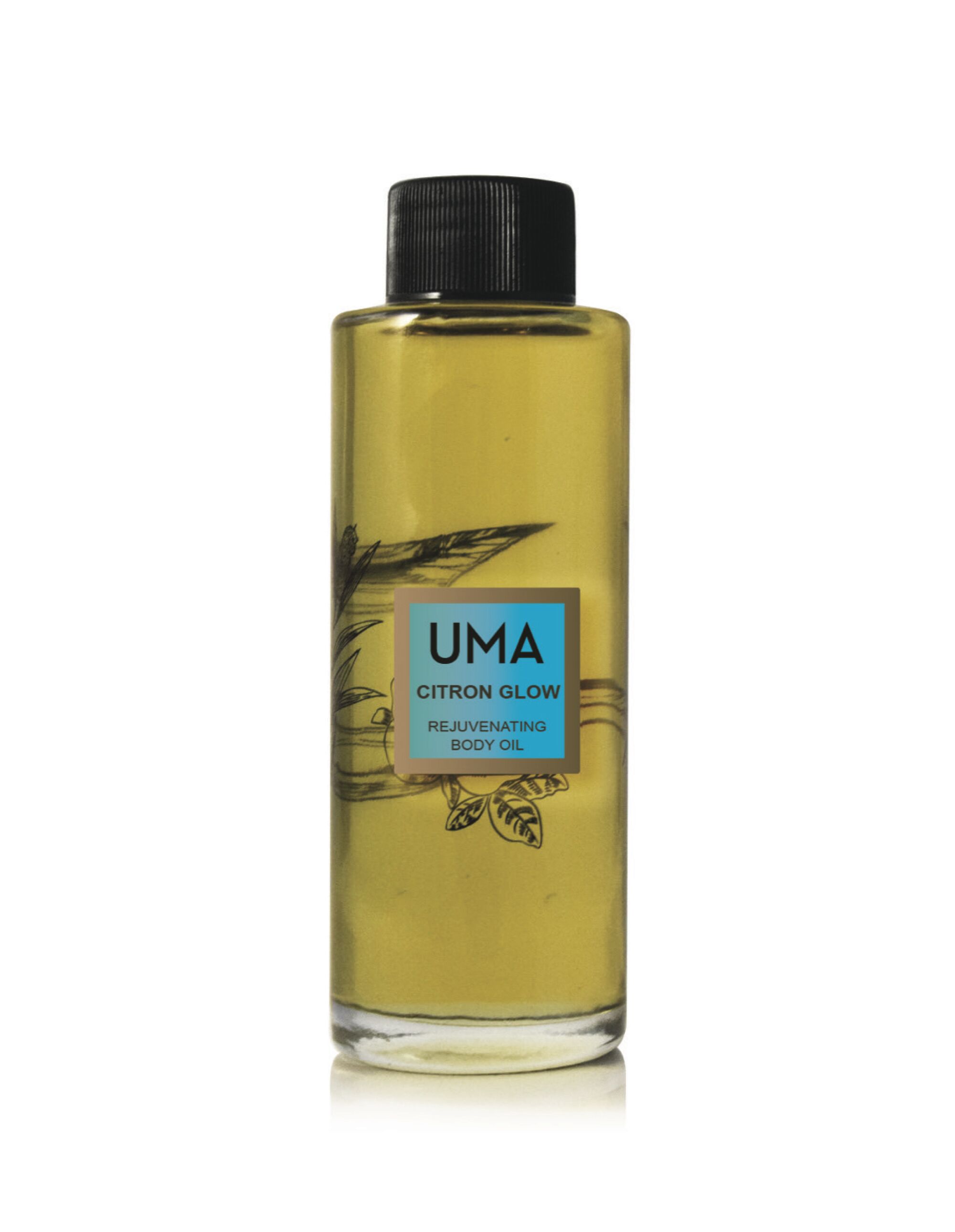Bottle of UMA citron glow body oil
