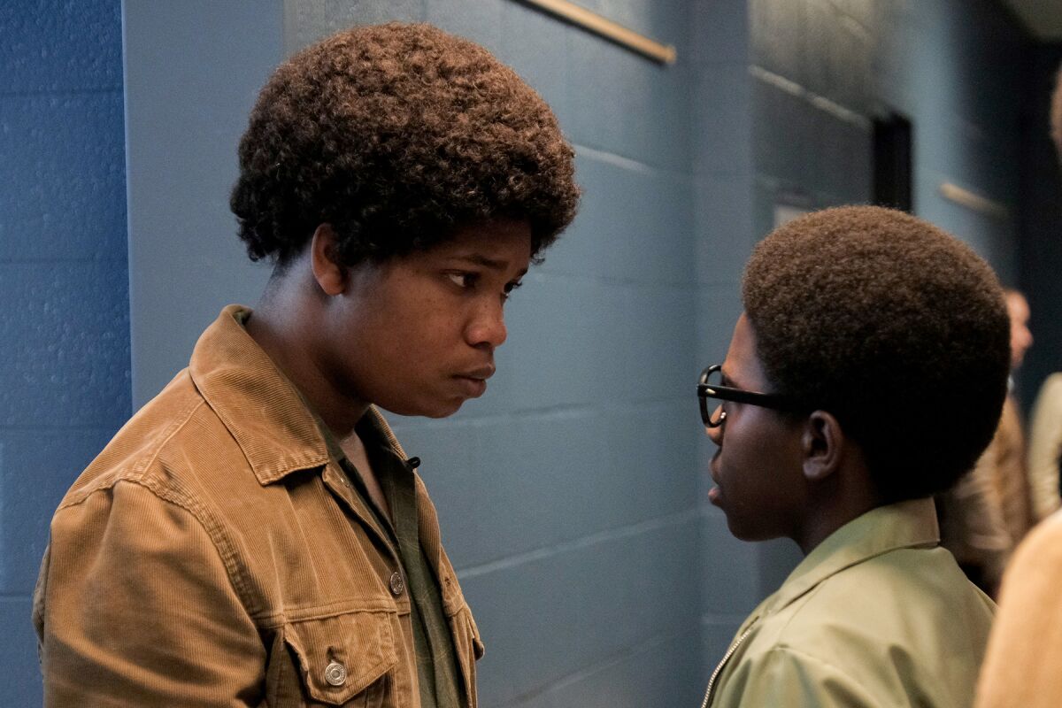 Jah'Mir Poteat, left, and Elisha Williams in "The Wonder Years" on ABC.