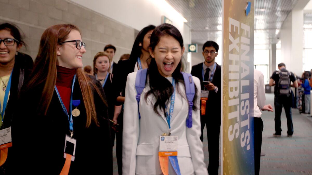 A film still from "Science Fair" directed by Cristina Costantini and Darren Foster, an official selection of the Kids program at the 2018 Sundance Film Festival.