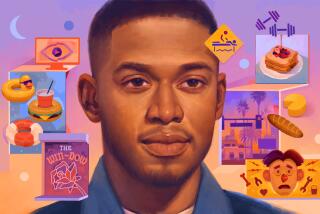 Illustrated portrait of Kelvin Harris Jr. with a TV, pool floats, the Win-Dow window, french toast with syrup, and a boardgame