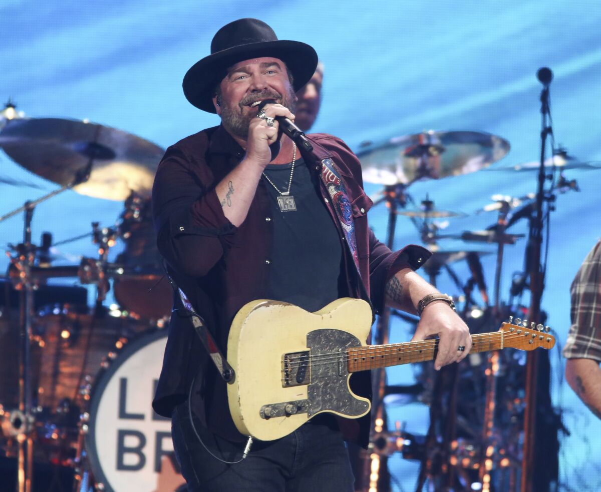 Lee Brice performs at the iHeartCountry Festival on Saturday, Oct. 30, 2021.
