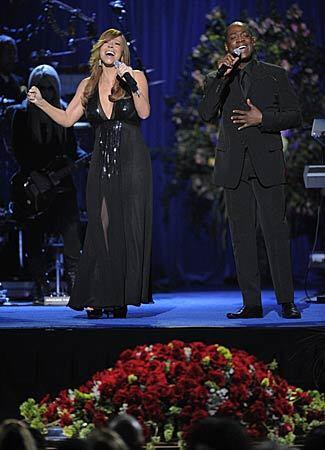 Singers Mariah Carey and Trey Lorenz