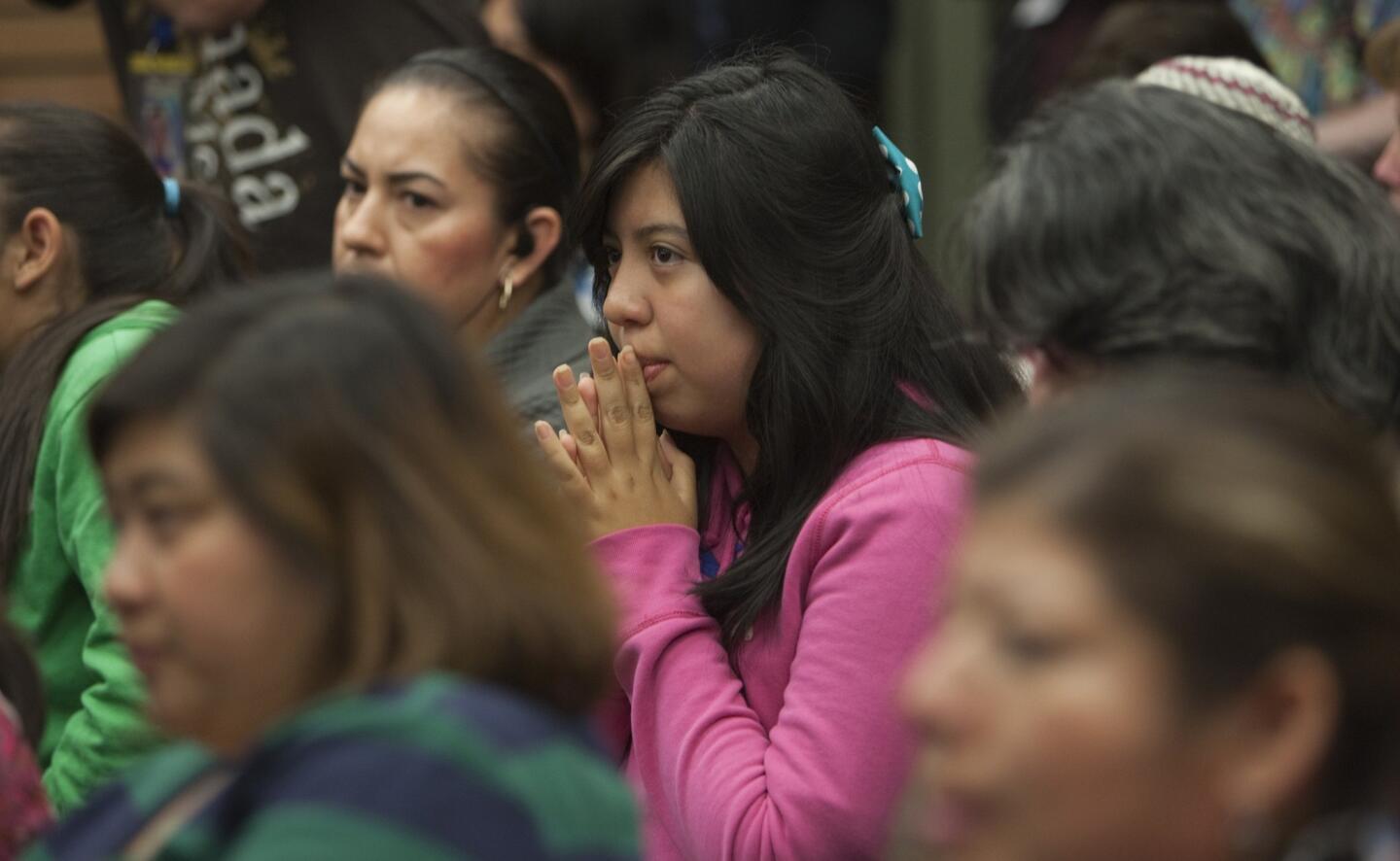 Oyuky Barragan, 14, an eighth-grader in the Rialto Unified School District, said she didn't think it was appropriate to make students question whether the Holocaust really happened.