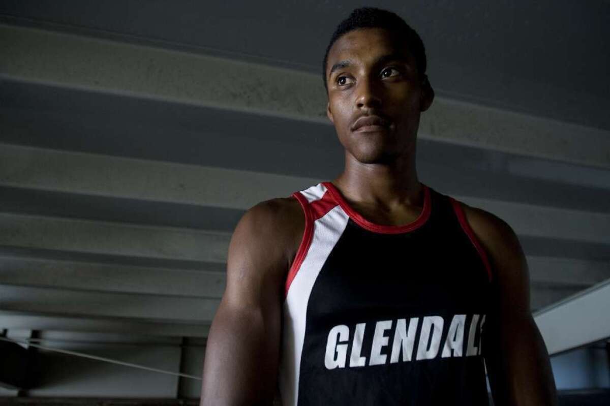 ARCHIVE PHOTO: Glendale High's Michael Davis is looking to make himself one of the Nitros all-time legends at the CIF State Track and Field Meet.