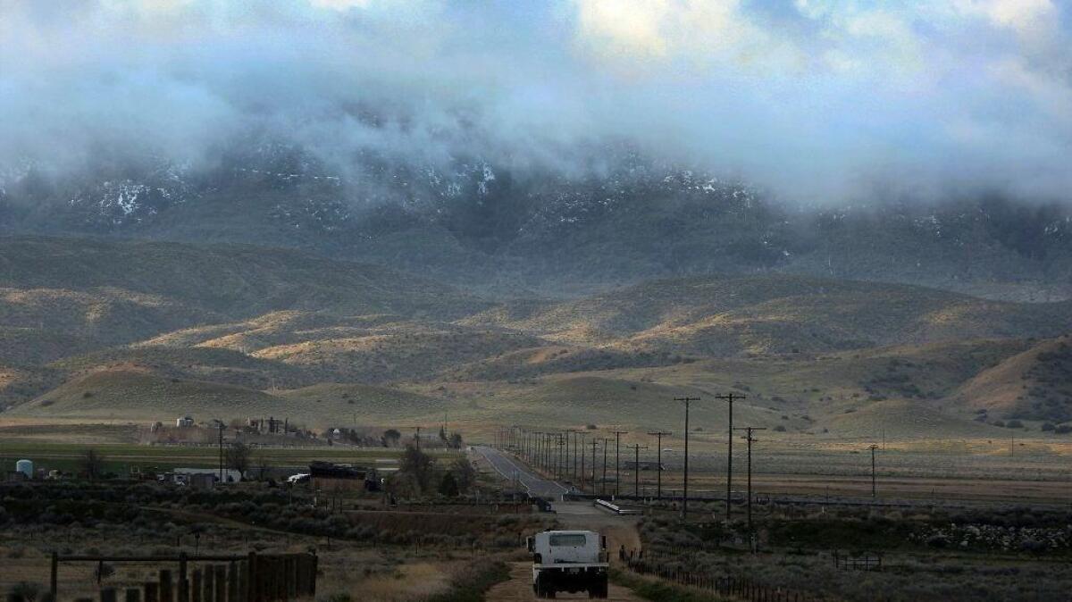 Clouds are seen over Tejon Ranch outside Gorman, near the site of the 19,000-home Centennial development on the outskirts of Los Angeles County.