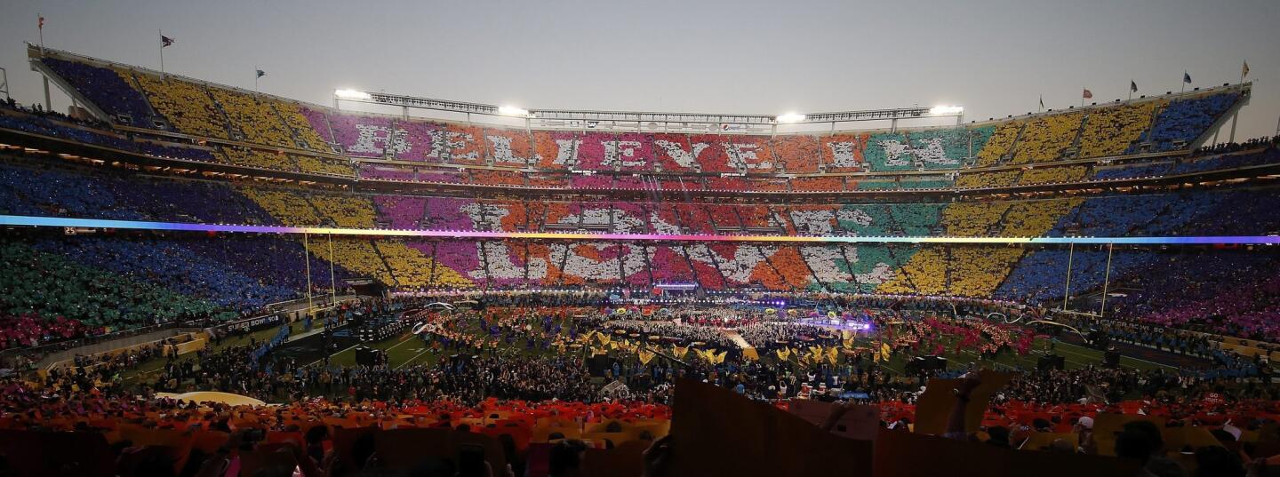 Coldplay, Beyonce and Bruno Mars perform during the halftime show of the NFL's Super Bowl 50 between the AFC Champion Denver Broncos and the NFC Champion Carolina Panthers at Levi's Stadium. EFE/EPA/MONICA M. DAVEY