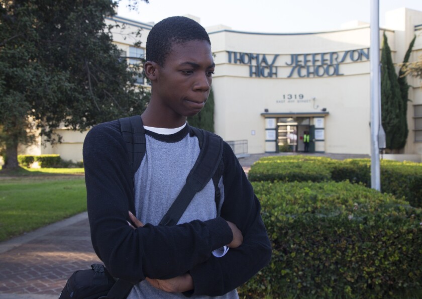 Armani Richards,17, a senior at Jefferson High School is one of hundreds of students at the school who did not get accurate schedules or classes for the first portion of the school year.