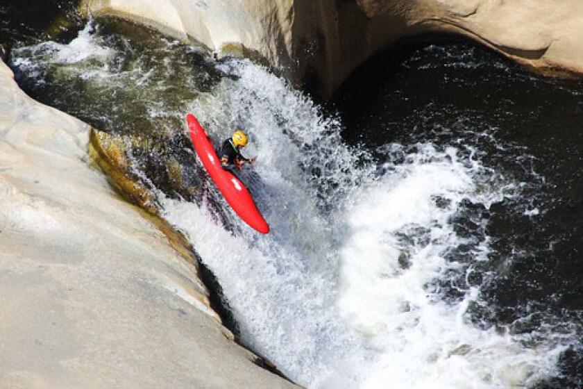 A kayaker maneuvers the Seven Teacups on the Kern River in the Sequoia National Forest. The photo won Glen Maki a trip for four, and his photo will be on the 2013 Federal Recreation Lands Pass. (Photo courtesy Glen Maki)