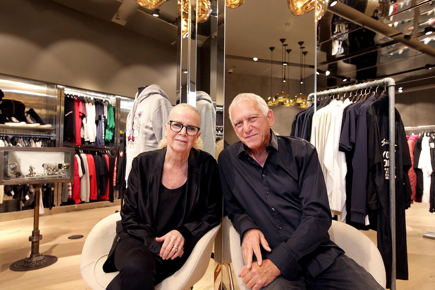 Sara and Michael Moldovan, owners of Traffic Los Angeles at the Beverly Center. Over the years, the boutique has gained a devoted fan base in the entertainment industry — from Bruce Springsteen and Jennifer Lopez to, more recently, Cardi B and John Legend.