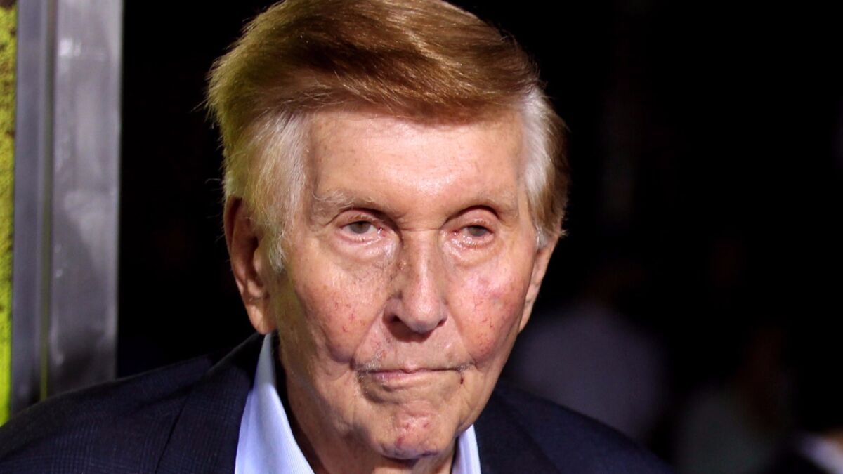 Sumner Redstone attends the premiere of "Seven Psychopaths" in Los Angeles on Oct. 1, 2012.