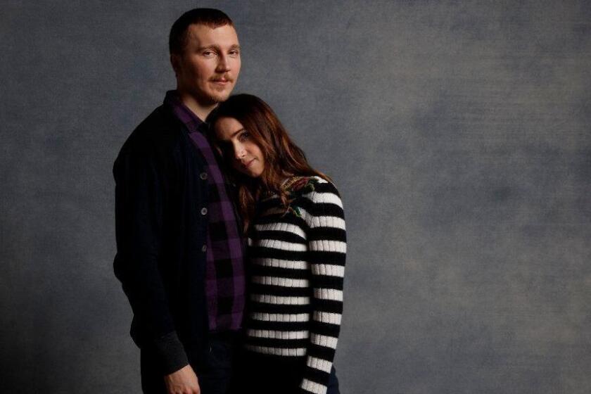 PARK CITY,UTAH --FRIDAY, JANUARY 19, 2018-- Director/Co-Writer Paul Dano, and co-writer Zoe Kazan, from the film, "Wildlife," photographed in the L.A. Times Studio at Chase Sapphire on Main, during the Sundance Film Festival in Park City, Utah, Jan. 19, 2018. (Jay L. Clendenin / Los Angeles Times)
