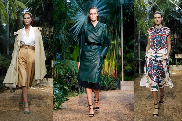 Looks from the spring/summer 2014 Hermes collection are shown during Paris Fashion Week.