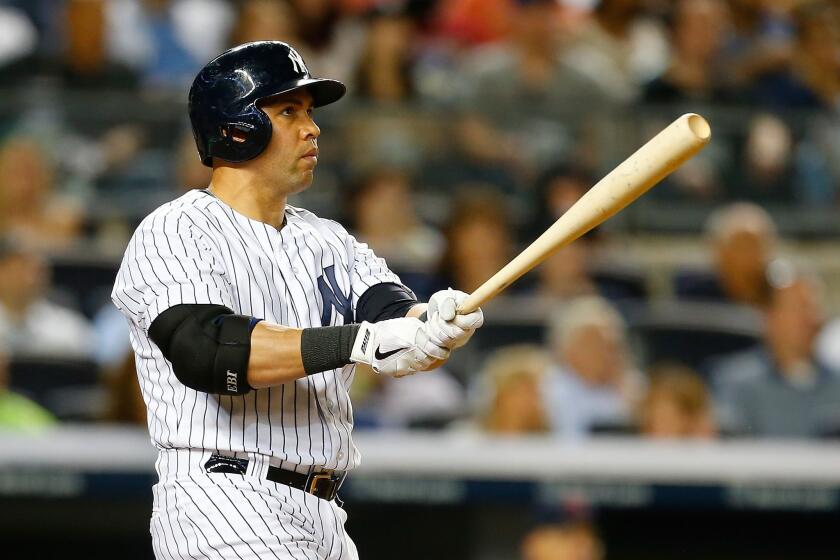 Yankees outfielder Carlos Beltran is hitting .236 with 15 home runs and 49 runs batted in.