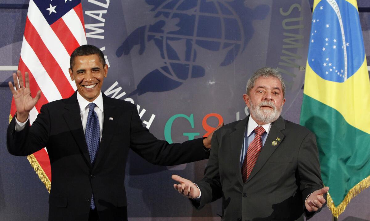 President Obama and Brazilian President Luiz Inácio Lula da Silva.