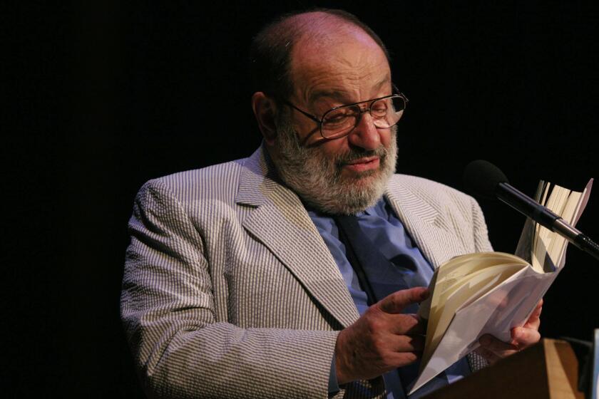 Umberto Eco reads from his work. His new novel will be published in the U.S. this fall.