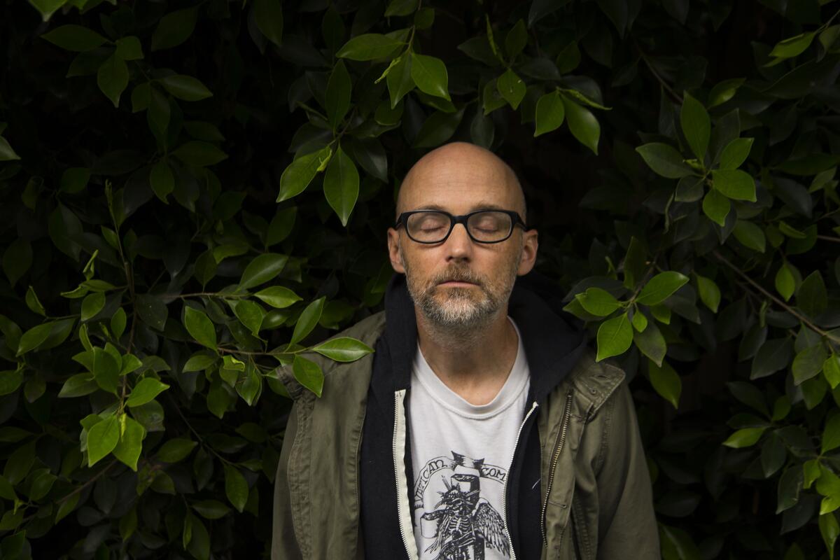 Musician Moby is performing a few pop-up concerts on Tuesday.