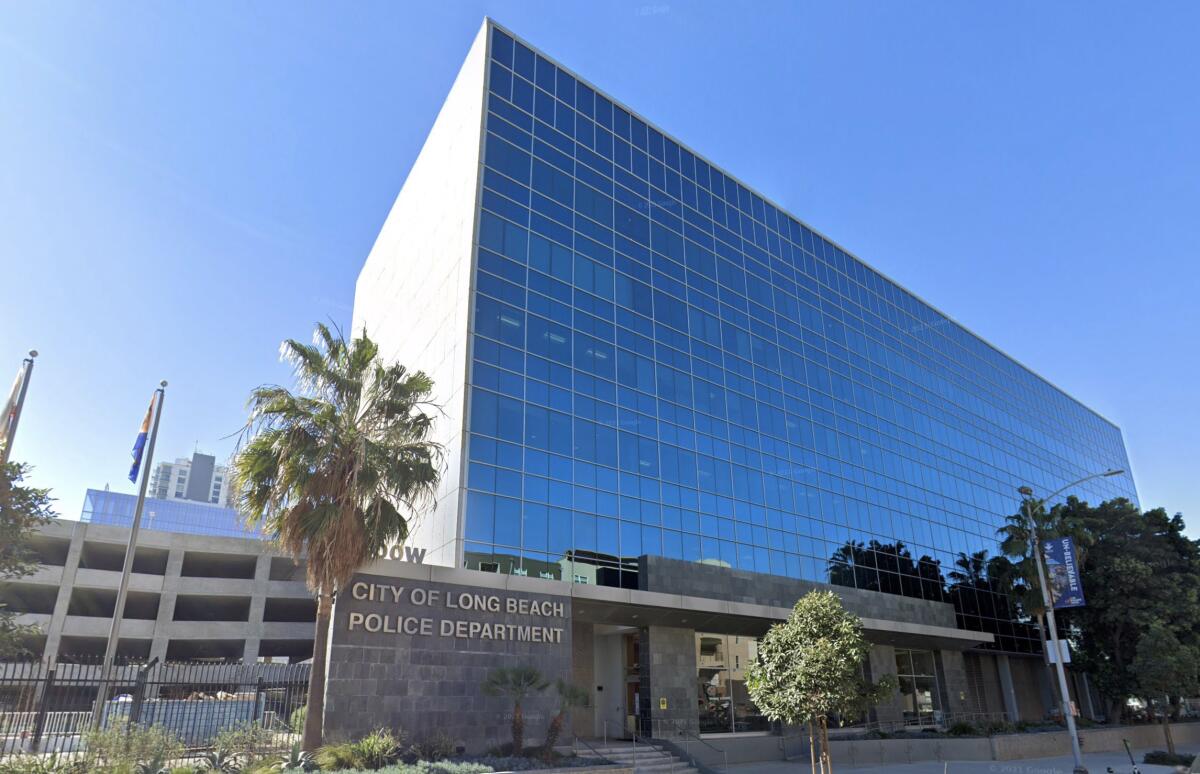 Exterior of the Long Beach Police Department building