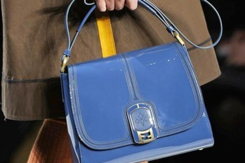 Fendi bag is an example of a trend toward more structured, simplified looks for fall-winter 2011.
