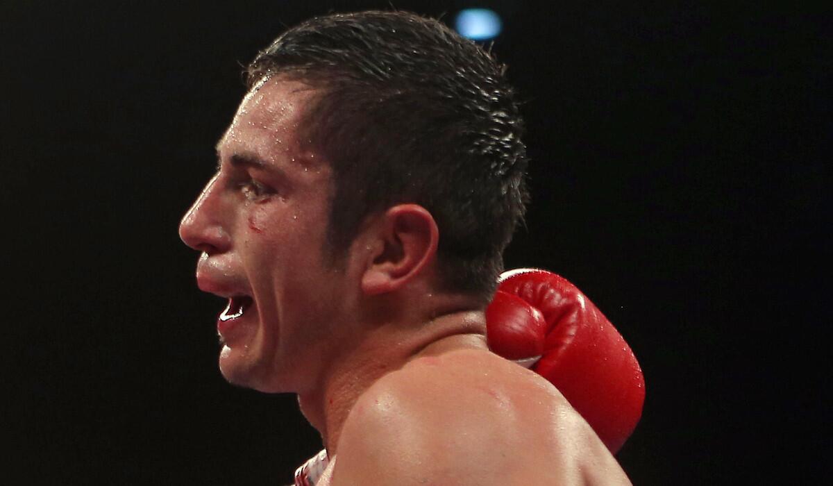 Mauricio Herrer, shown in March 2014, got a controversial majority decision victory over Hank Lundy at the Sports Arena on Saturday night.
