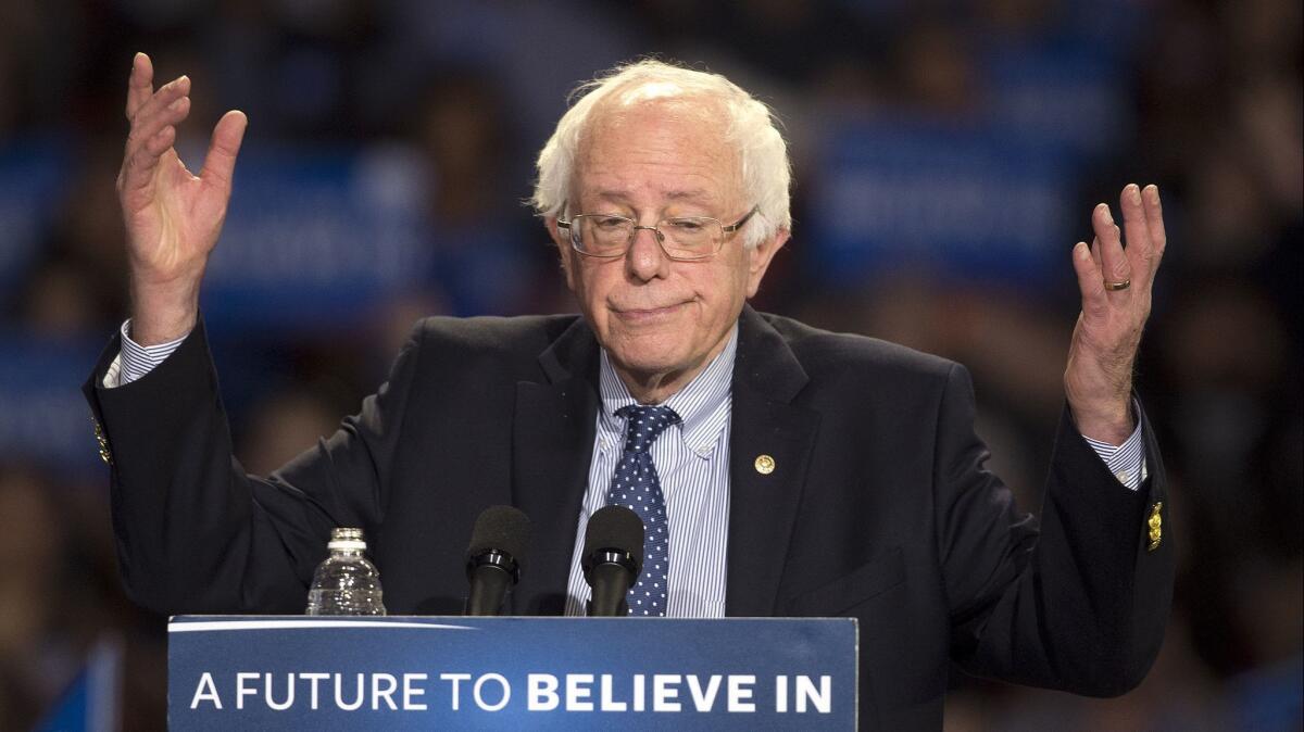 Sen. Bernie Sanders at a campaign rally in 2016.