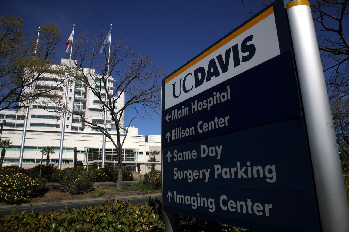 UC Davis Medical Center sign