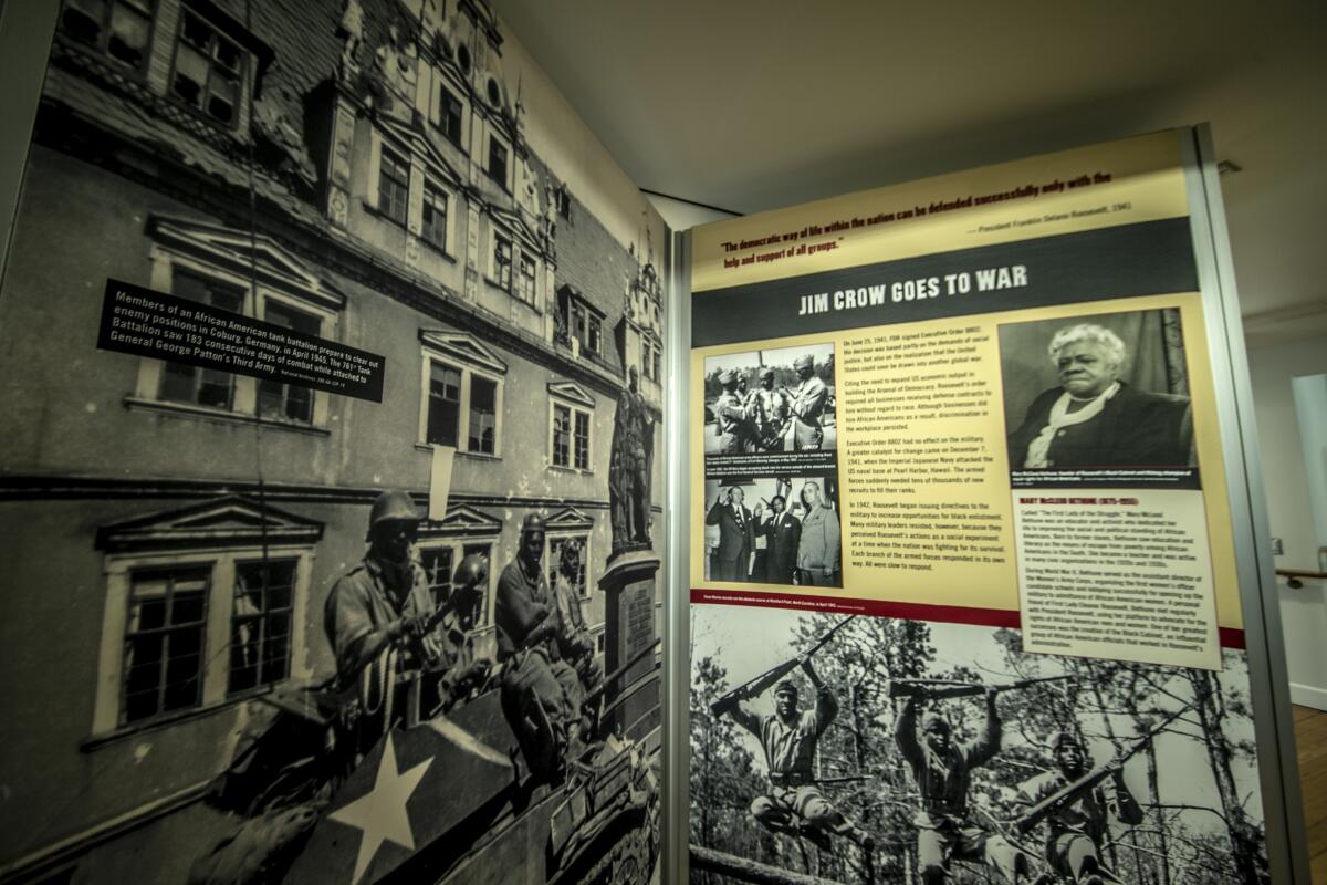 "Fighting for the Right to Fight" exhibit at Heroes Hall.