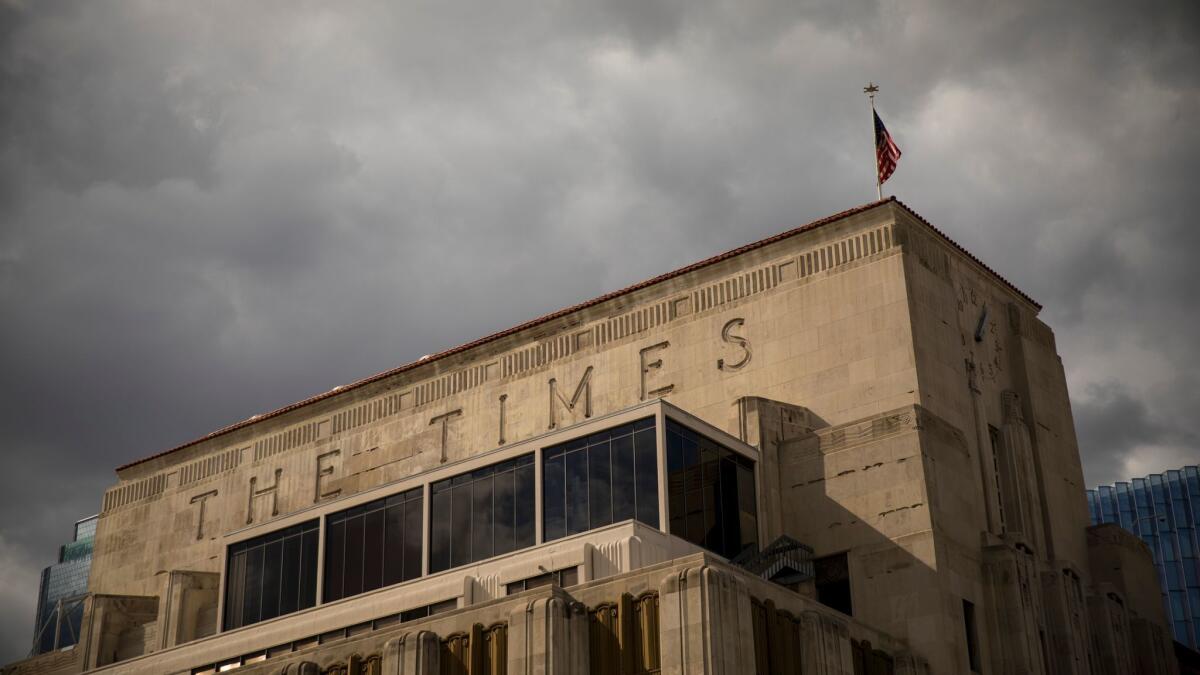 Previous owners sold the Los Angeles Times building, in downtown L.A., to Canadian developers in late 2016.