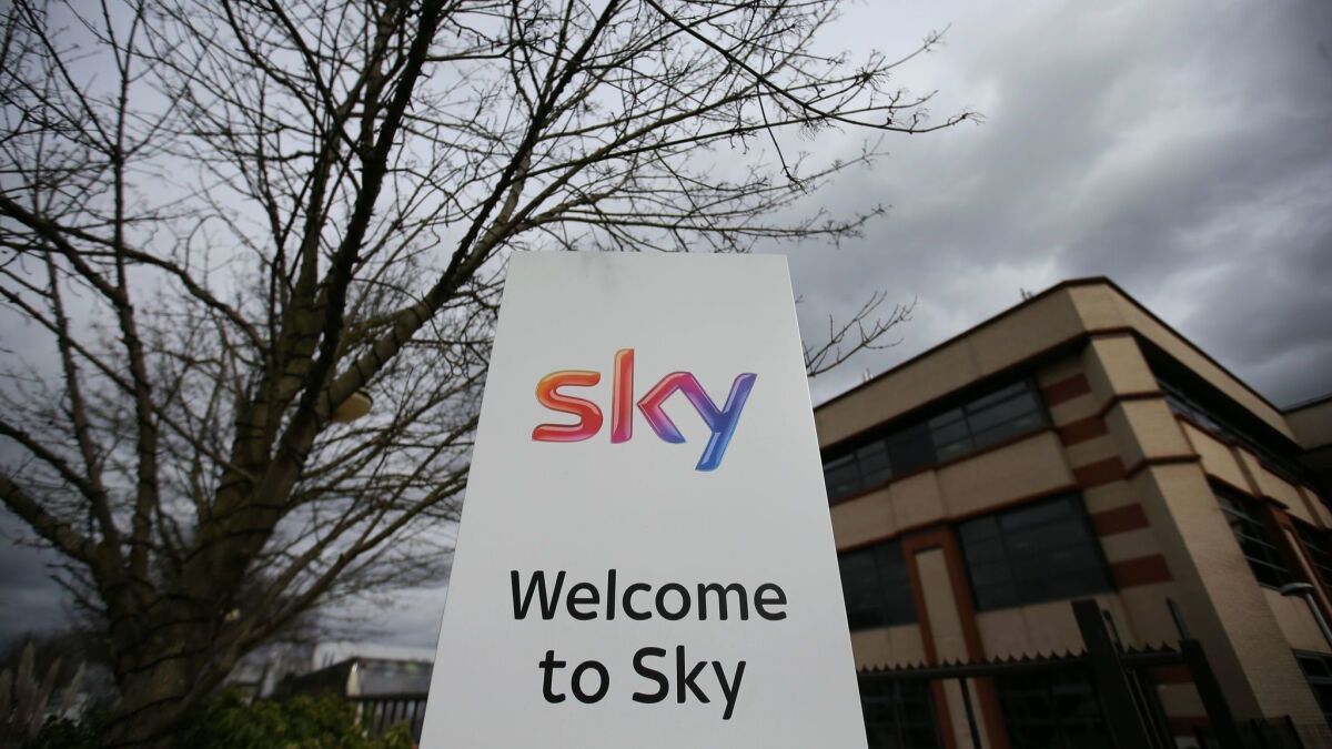 Fox upped its bid for the pay-TV service Sky on Wednesday. Comcast also is trying to buy the popular service that has 22 million customers in five countries.