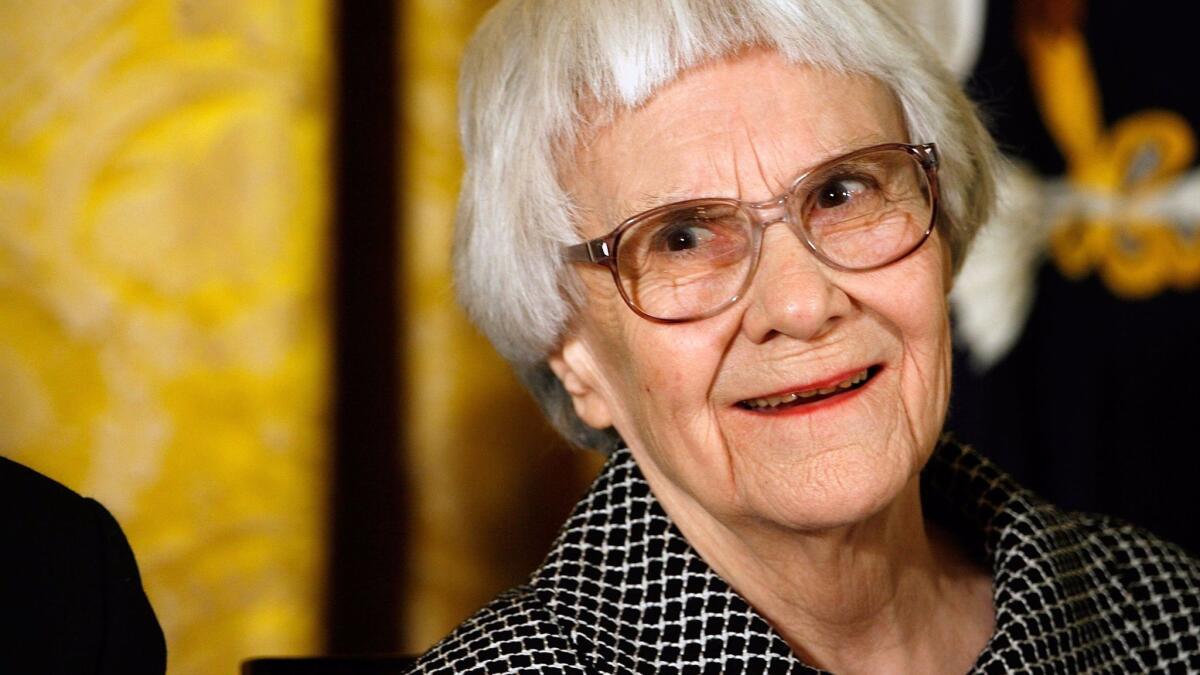 Harper Lee in 2007, when she was awarded the Presidential Medal of Freedom.