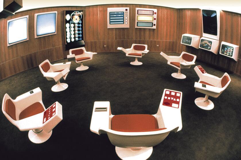 Opsroom for Project Cybersyn coordinated by Stafford Beer. 
