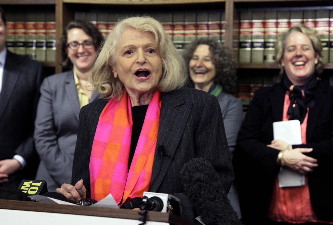 Edith Windsor, who brought a Supreme Court case that struck down parts of a federal law that banned same-sex marriage, died Sept. 12, 2017, in New York. She was 88. Read more.