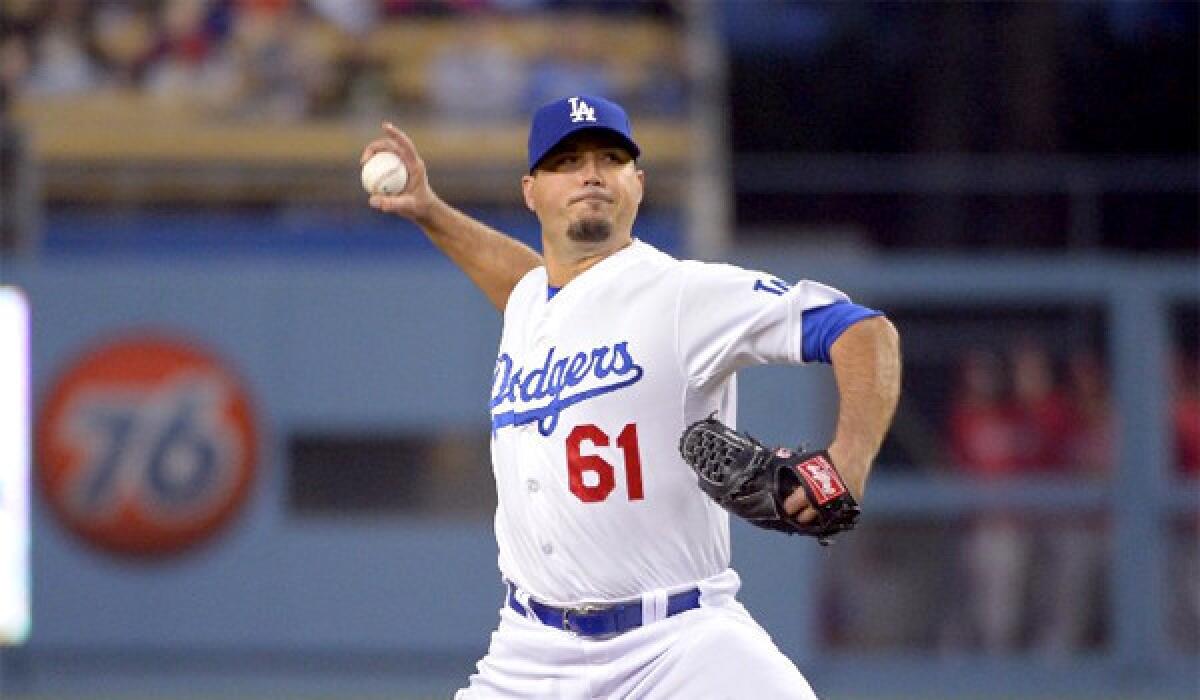 Josh Beckett finished spring for the Dodgers with a 7.79 ERA following a rough outing against the Angels in which he gave up seven runs on nine hits through four innings.
