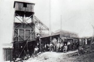 The Cleveland Pacific mine, in 1896. Earlier, it had been known as the Escondido mine. Escondido History Center Photo Collection.