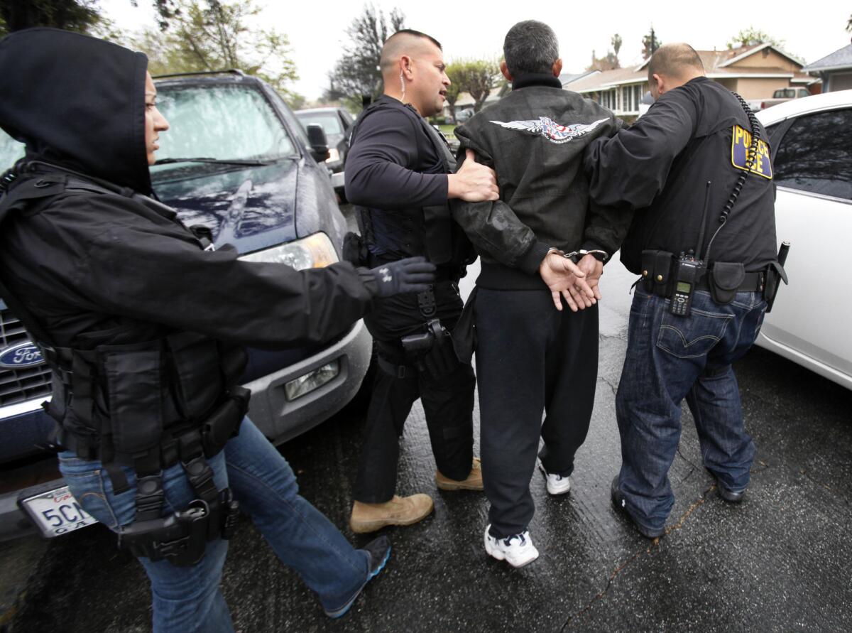 A man suspected of being in the country illegally is arrested in Chatsworth by U.S. Immigration and Customs Enforcement.