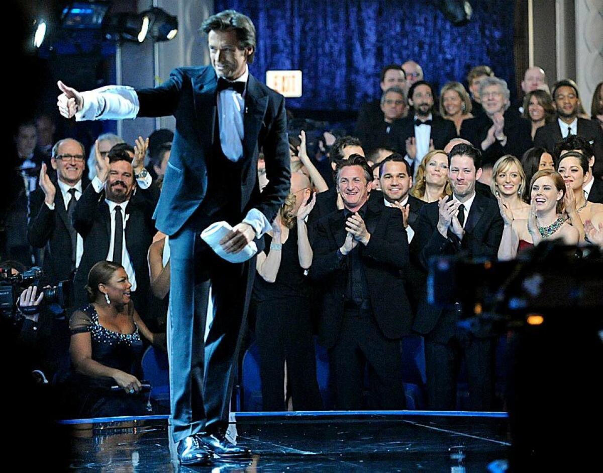 Hugh Jackman hosting the 2009 Oscars.