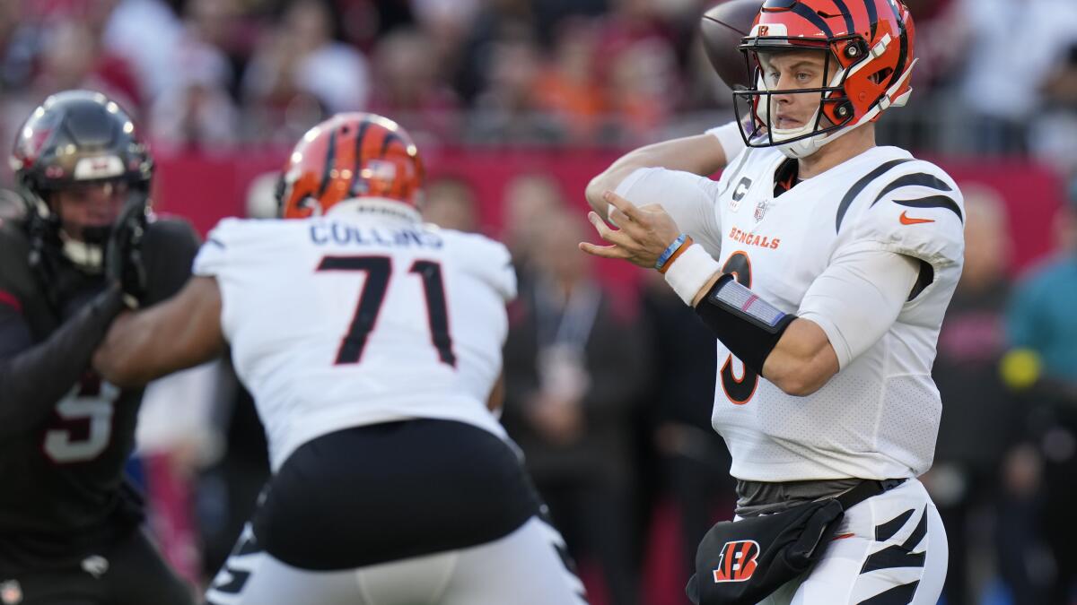 Burrow throws for 4 TDs, Bengals rally past Buccaneers 34-23 - The San  Diego Union-Tribune