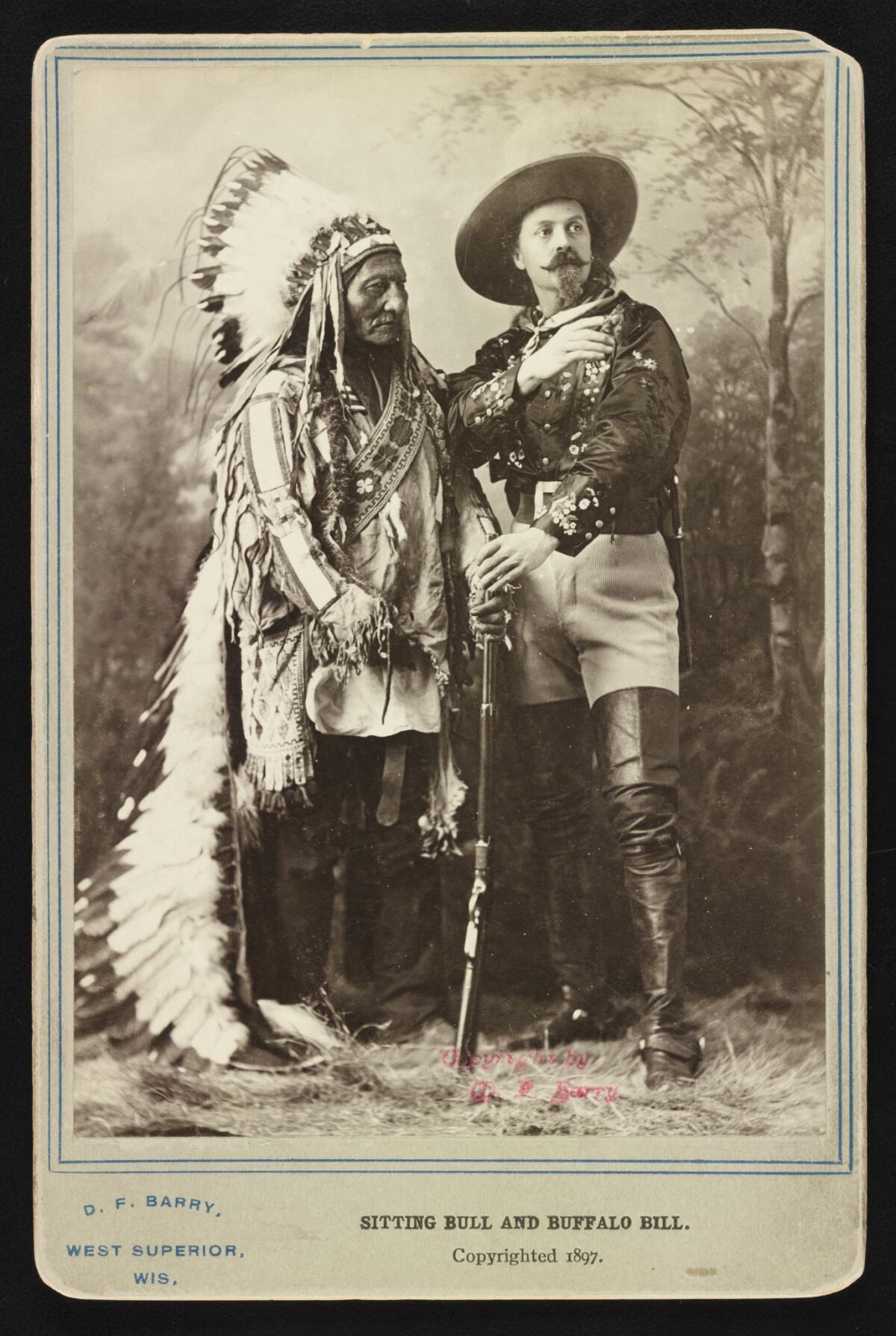 Sitting Bull, left, and Buffalo Bill in 1885. Early photography helped make the images of Plains Indians iconic.