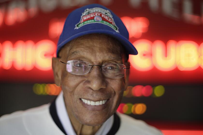 Baseball Hall of Famer Ernie Banks, who hit 512 home runs over a 19-year career with the Chicago Cubs, died on Jan. 23, 2015, at the age of 83.