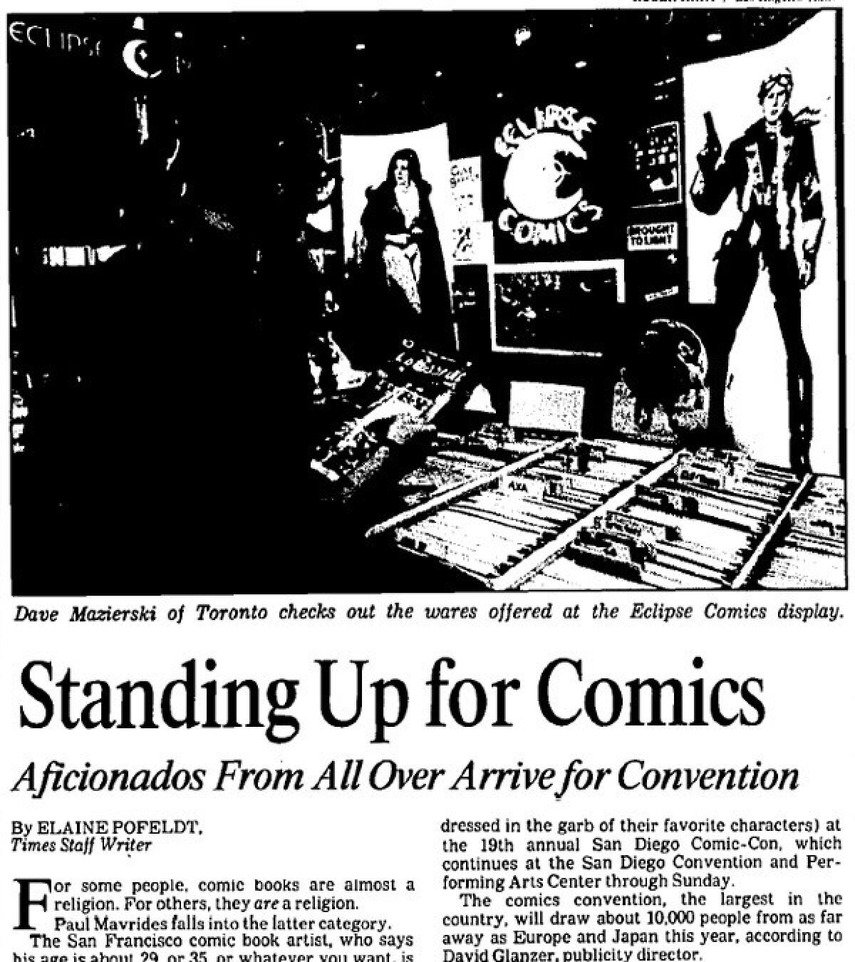 In this article, writer Elaine Pofeldt says that for some people, comic books are almost a religion. For others, they are a religion. Published: Aug 6, 1988.