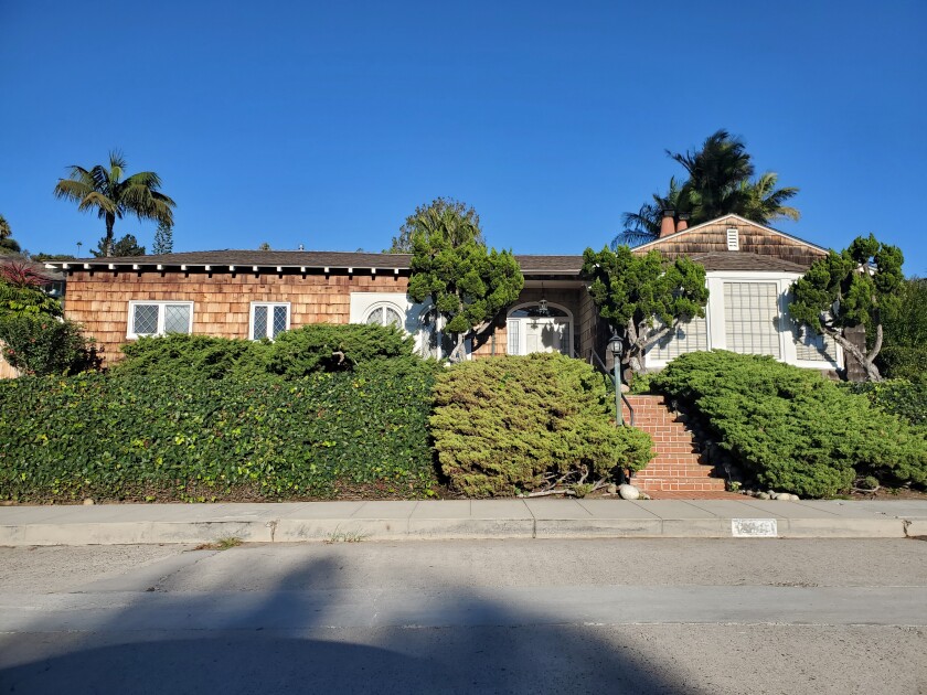The Edgar Ullrich-designed house at 6001 Bellevue Ave. in La Jolla was designated historic on Oct. 28.