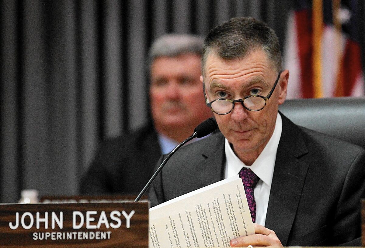 John Deasy, shown in 2013, was considered a bold choice when he was hired as Los Angeles Unified School District superintendent in 2011.