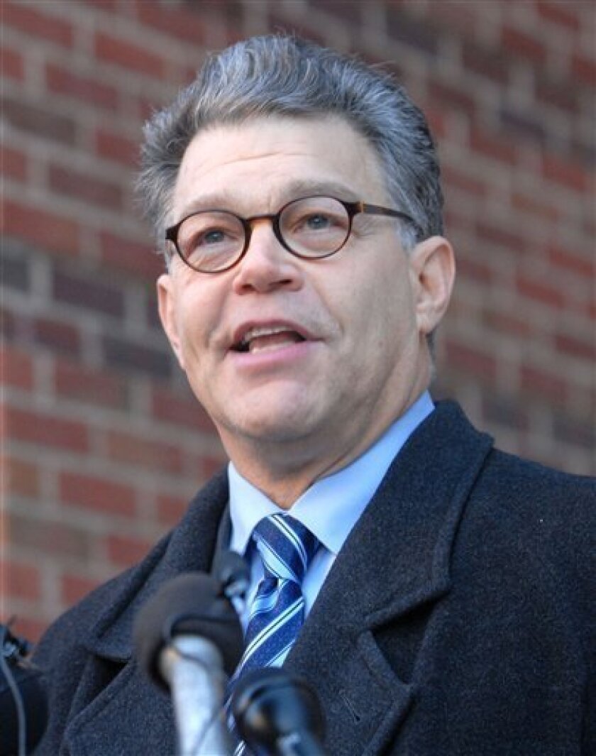 In this Monday Jan. 5, 2009 picture, Democratic Senate candidate Al Franken speaks to reporters outside his home in Minneapolis. On Monday, April 13, 2009, a Minnesota court has confirmed that Franken won the most votes in his 2008 Senate race against Republican Norm Coleman. Monday's ruling isn't expected to be the final word because Coleman previously announced plans to appeal to the state Supreme Court. He has 10 days to do so. That appeal could mean weeks more delay in seating Minnesota's second senator. (AP Photo/Dawn Villella, File)