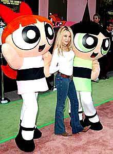 Blossom, actress E.G. Daily, and Buttercup